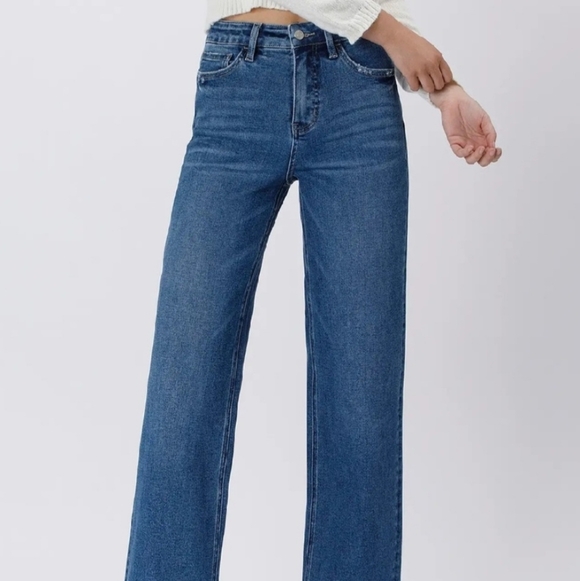 Vervet Denim - Vervet High-Rise Wide Leg Jeans 28 Waist